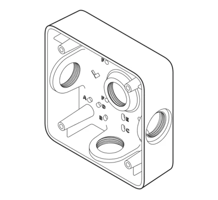 Square Junction Box Mount