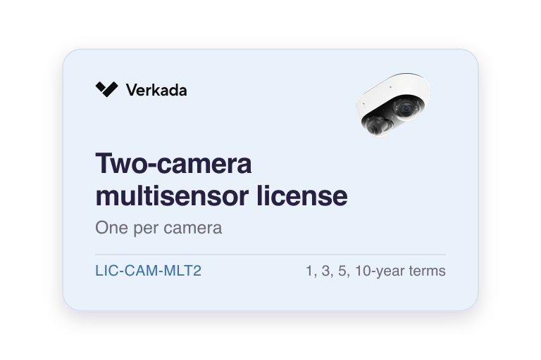 Verkada Two-camera multisensor license (one per camera)