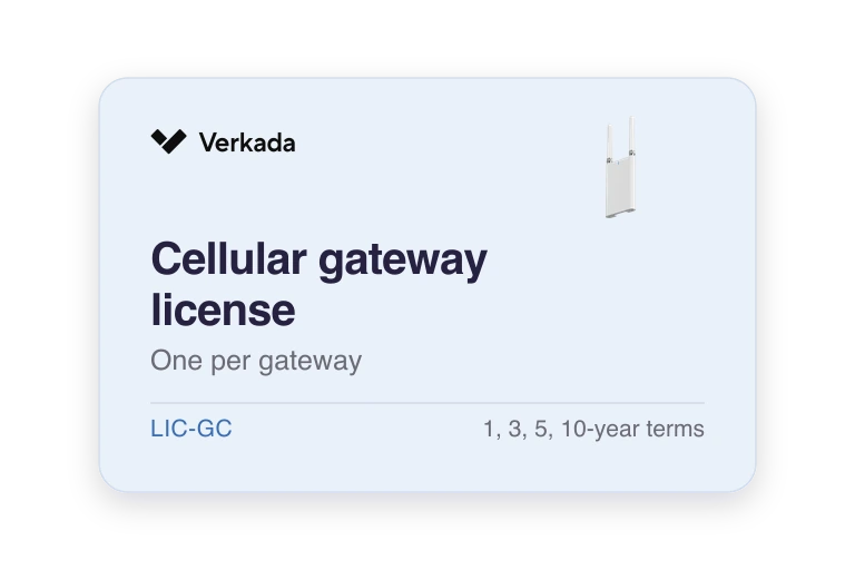 Verkada Cellular gateway license (one per gateway)